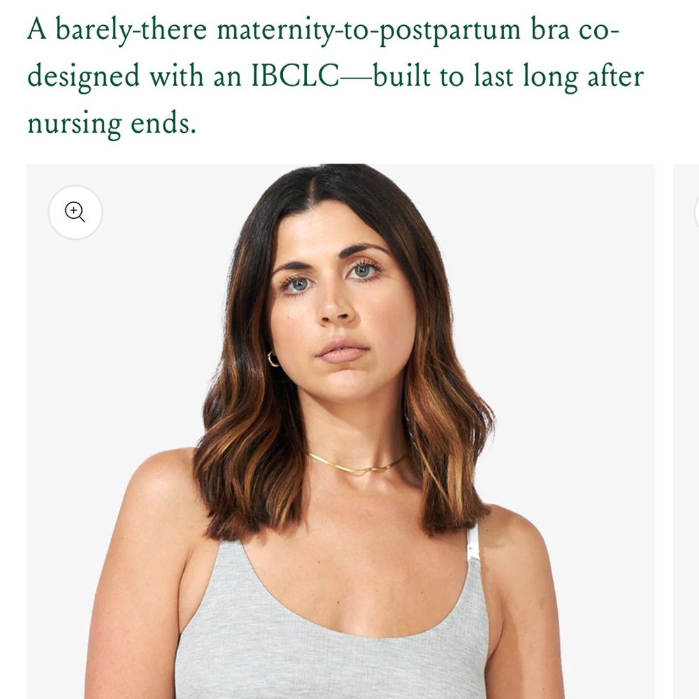 Bodily The Everything Bra Nursing Maternity Postpartum Size Small in Grey Marl